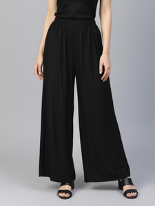 Go Gazab Regular Fit Women Black Trousers