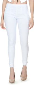 City Fashion Regular Fit Women White Trousers