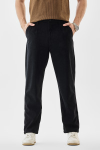 Snitch Straight Fit Men Black Trousers - Image 5