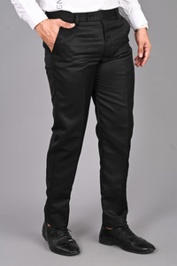 FUBAR Regular Fit Men Black Trousers