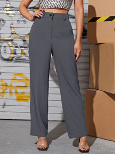 Fashion2wear Regular Fit Women Grey Trousers