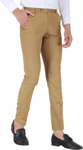 The DS Regular Fit Men Khaki Trousers