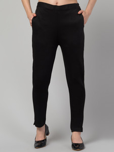 Style Access Regular Fit Women Black Trousers