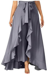 SSC EXPORT Relaxed Women Grey Trousers