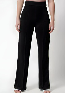 OOWL Regular Fit Women Black Trousers