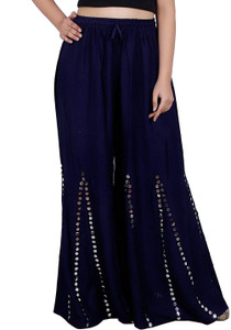 TVESA Regular Fit Women Dark Blue Trousers