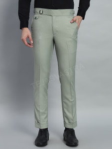 FASHIONEMPIRE Regular Fit Men Dark Green Trousers