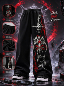 Larrendevis Loose Fit Men Black Trousers