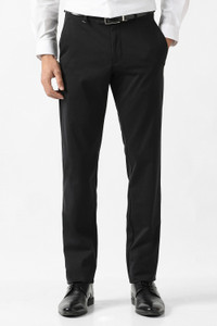 VAN HEUSEN Slim Fit Men Black Trousers