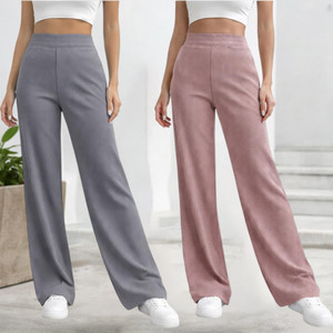 Fabflee Relaxed Women Multicolor Trousers