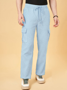 INDICLUB Loose Fit Men Light Blue Trousers