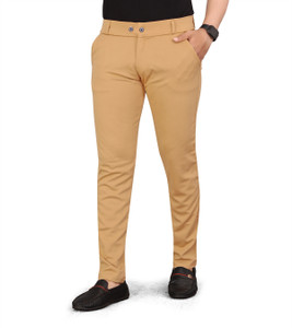 VEER TRENDS Regular Fit Men Khaki Trousers