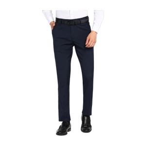 PETER ENGLAND Slim Fit Men Dark Blue Trousers