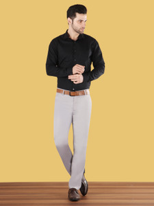 pesado Slim Fit Men Grey Trousers