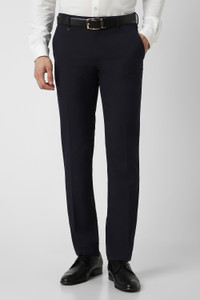 VAN HEUSEN Slim Fit Men Dark Blue Trousers