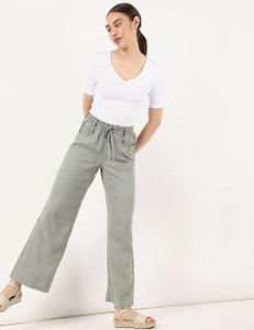 MARKS & SPENCER Regular Fit Women Green Trousers