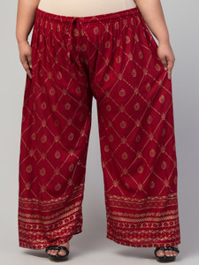swaggish Regular Fit Women Maroon Trousers
