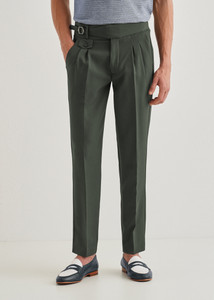 MANCREW Regular Fit Men Dark Green Trousers
