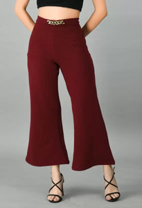 GLADLY Regular Fit Women Brown Trousers