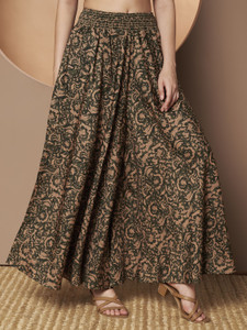 ZWERLON Flared Women Green Trousers