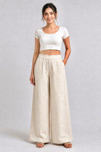 DEVVRAJ Comfort Fit Women Beige Trousers - Image 4