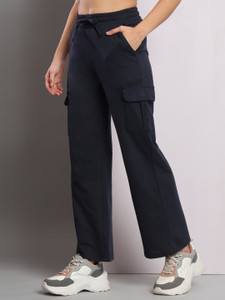 Q-Rious Flared Women Dark Blue Trousers
