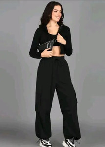 HOFASHION Loose Fit Women Black Trousers