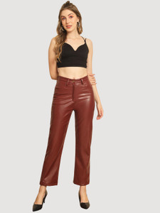 TANDUL Regular Fit Women Maroon Trousers