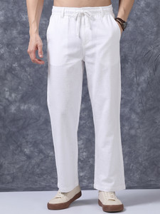 Vogaan Regular Fit Men White Trousers