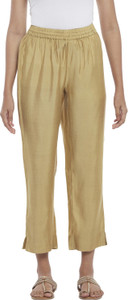 Rangmanch by Pantaloons Regular Fit Women Gold Trousers