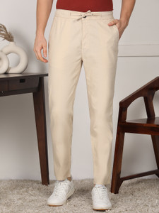FUBAR Slim Fit Cream Trousers - Image 1