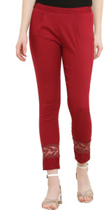 Sellingsea Regular Fit Women Maroon Trousers