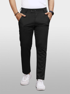 VeBNoR Men Black Regular Fit Trousers - Image 5