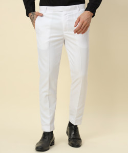 HEMLOCK Regular Fit Men White Trousers