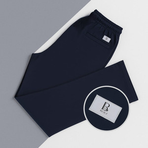 Bliez Athletic Fit, Straight Fit Men Blue Trousers