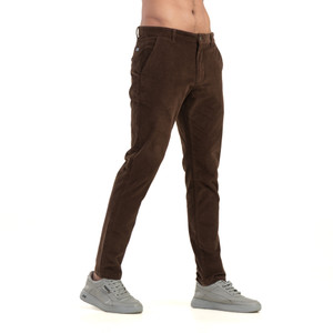 BELANO Slim Fit Men Brown Trousers