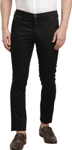 TURTLE Tapered Men Black Trousers