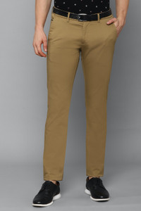 Allen Solly Slim Fit Men Brown Trousers