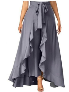 SSC EXPORT Relaxed Women Grey Trousers