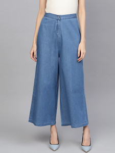 SASSAFRAS Relaxed Women Blue Trousers
