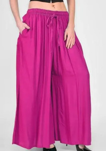 SVNKSG Regular Fit Women Pink Trousers