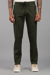 sti Relaxed Men Dark Green Trousers