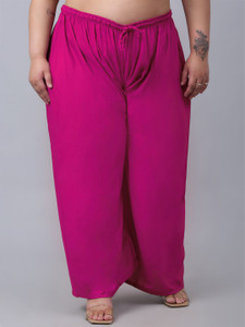 Trend Level Relaxed Women Pink Trousers