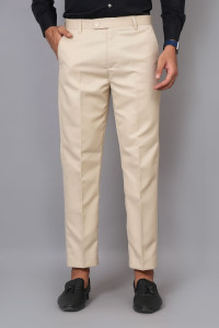 WEAROBICS Beige Regular Fit Trousers - Image 6