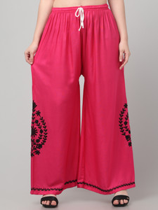 FamBee Flared Women Pink Trousers