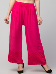Trend Level Flared Women Pink Trousers