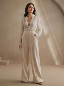 KOTTY Relaxed Women Beige Trousers