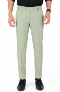 The DS Slim Fit Men Light Green Trousers - Image 6