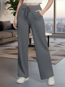 METRONAUT Flared Women Grey Trousers