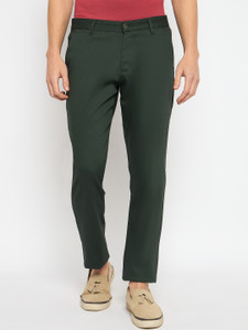 DUKE Slim Fit Men Green Trousers